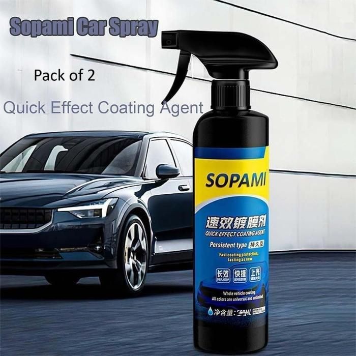 Sopami 9H Nano Ceramic Car Coating Spray – Long-Lasting Shine & Protection (50ml, Pack of 2)