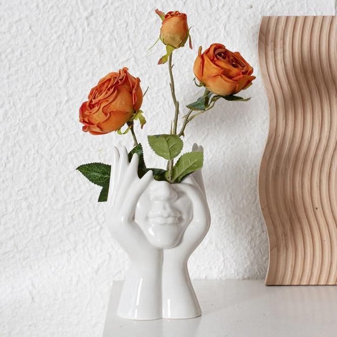 Modern Aesthetic Face Vase – Artistic Ceramic Decor