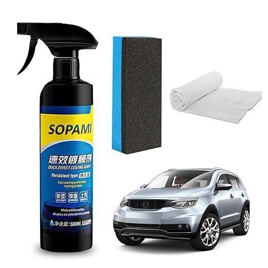 Sopami 9H Nano Ceramic Car Coating Spray – Long-Lasting Shine & Protection (50ml, Pack of 2)