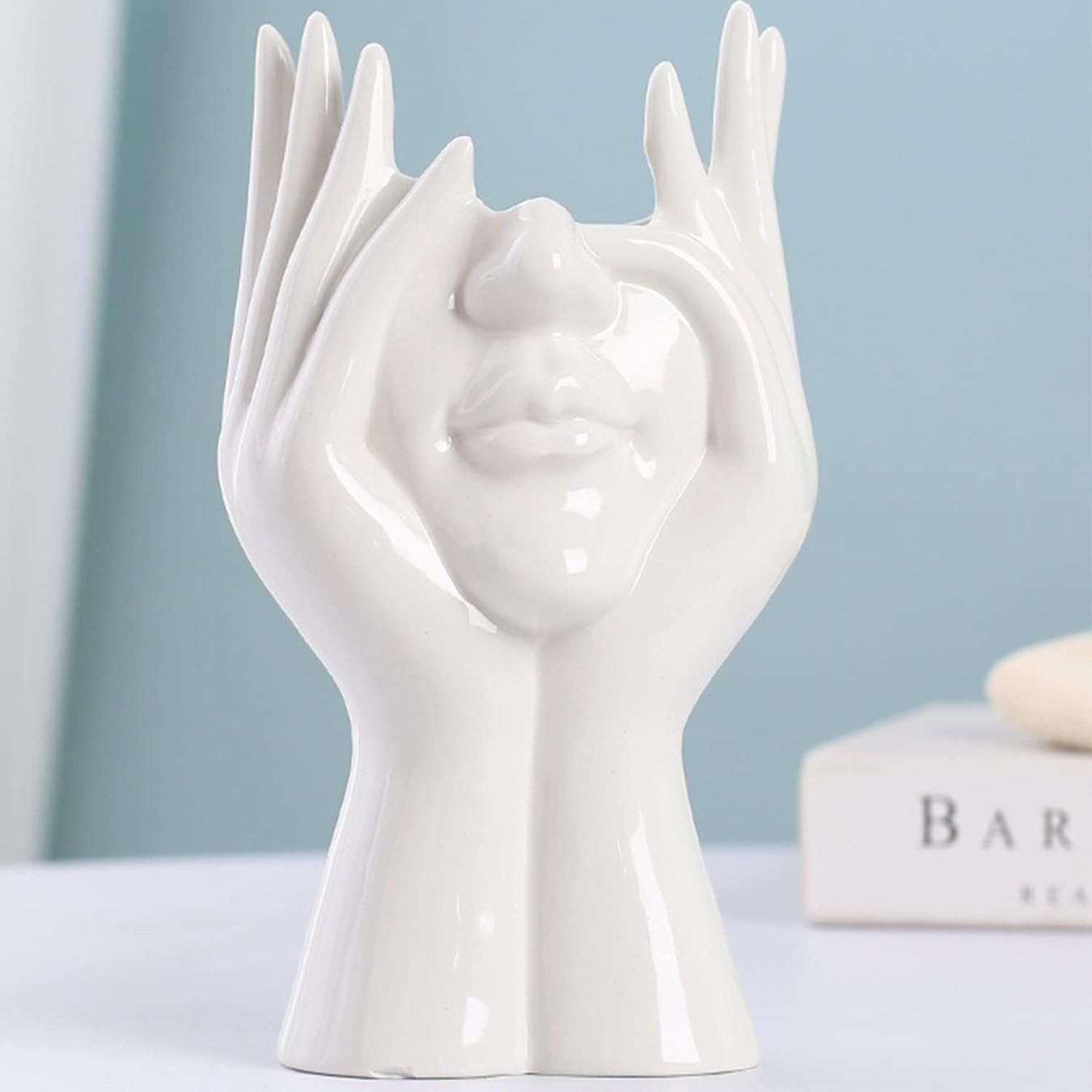 Modern Aesthetic Face Vase – Artistic Ceramic Decor